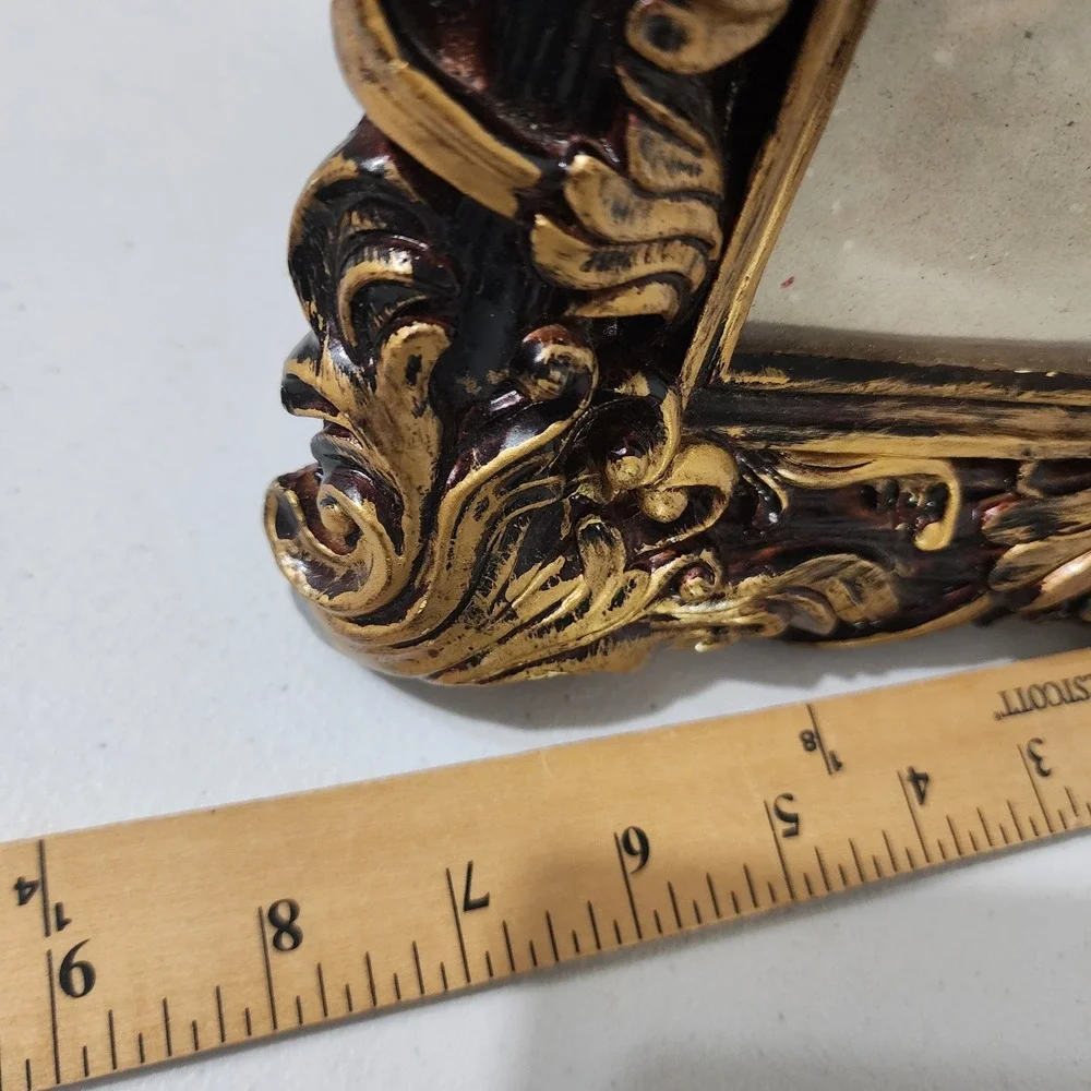 Vintage Baroque Ornate Gold Picture Frame 4x6 Victorian Scroll Tabletop Decor